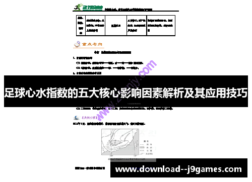 足球心水指数的五大核心影响因素解析及其应用技巧